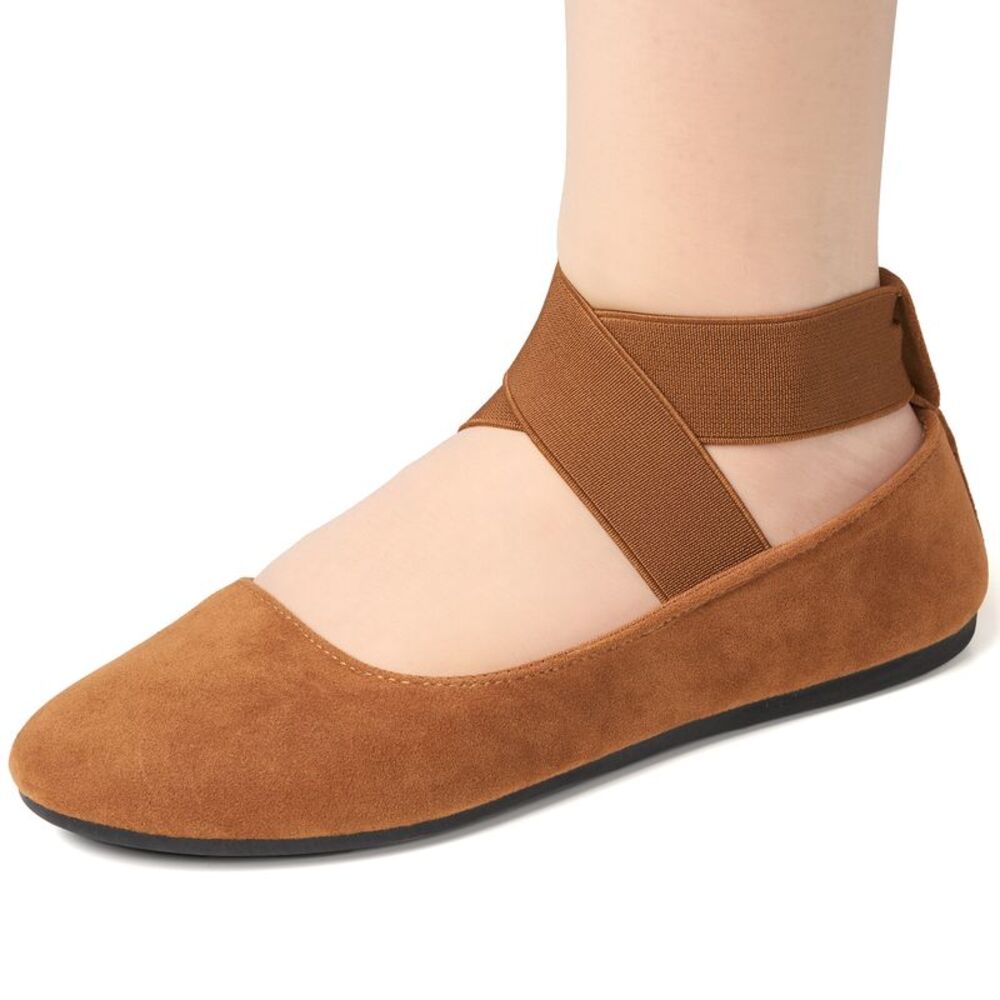 Alpine Swiss Peony Womens Ballet Flats Elastic Ankle Strap Shoes Slip On Loafers - Picture 5 of 9
